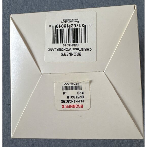 Bronner American Classic Christmas Ornament Hummingbird & Flowers Design Frosted - Picture 3 of 3